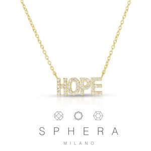 🆕SPHERA MILANO 14KT Yellow GOLD Plated CZ Pendant
